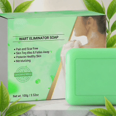 Savon Anti-Verrues, gros plan sur le pain de savon